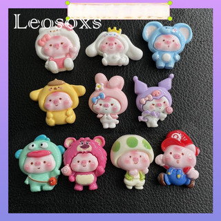 Dụng Cụ Charm Trang Trí Sanrio Piggy Cross-Dressing Doll Set Hoạt Hình Nhựa Trang Sức Phụ Kiện diy Vỏ Điện Thoại Kem Keo Handmade Kẹp Tóc Miếng Dán