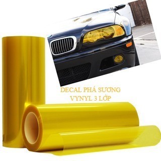 Phim Dán Đèn Pha Xe Hơi màu vàng xuyên sáng phá sương NHIỀU KÍCH THƯỚC