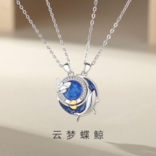  Vòng cổ cặp đôi hình Bướm 925 thiết kế cao cấp độc đáo phong cách Instagram bằng bạc hình xương đòn sinh nhật cho bạn gái 