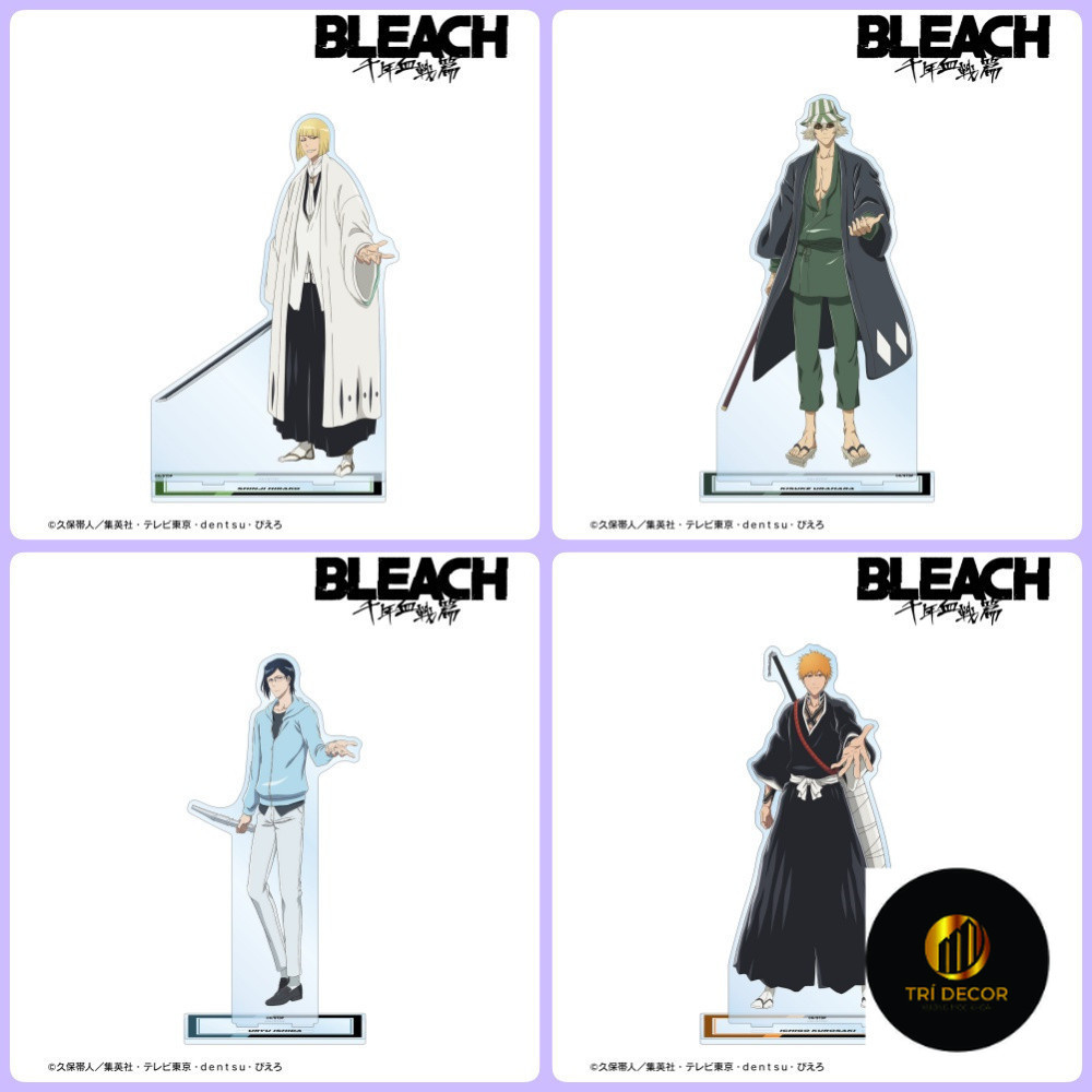 Móc Khoá, Standee, Tranh Kính Mô Anime BLEACH Hirako Shinji Kuchiki Byakuya Trang Trí Bàn Học, Làm V