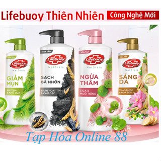 Sữa tắm Lifebuoy Khổ Qua, Tràm Trà Muối Hồng, Thảo Dược Hoa Sen Và Than Hoạt Tính Chai 800g