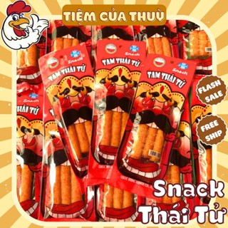 5 Gói Snack Tam Thái Tử Làm Từ Bột Mì, Que Cay Tuổi Thơ, nem nướng phên, đồ ăn vặt, Bà Tuyết Diamond