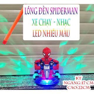 Lồng đèn người nhện có đèn, có nhạc cho bé