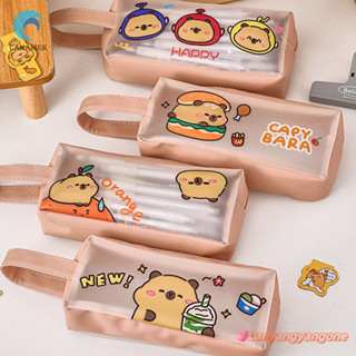  Canamek Đơn Giản Kawaii Túi Đựng Bút Hoạt Hình Dễ Thương Capybara Hộp Đựng Bút Chì Di Động Văn Phòng Phẩm Túi Dung Tích Lớn Chống Thấm Nước Hộp Đựng Quà Tặng Mới 