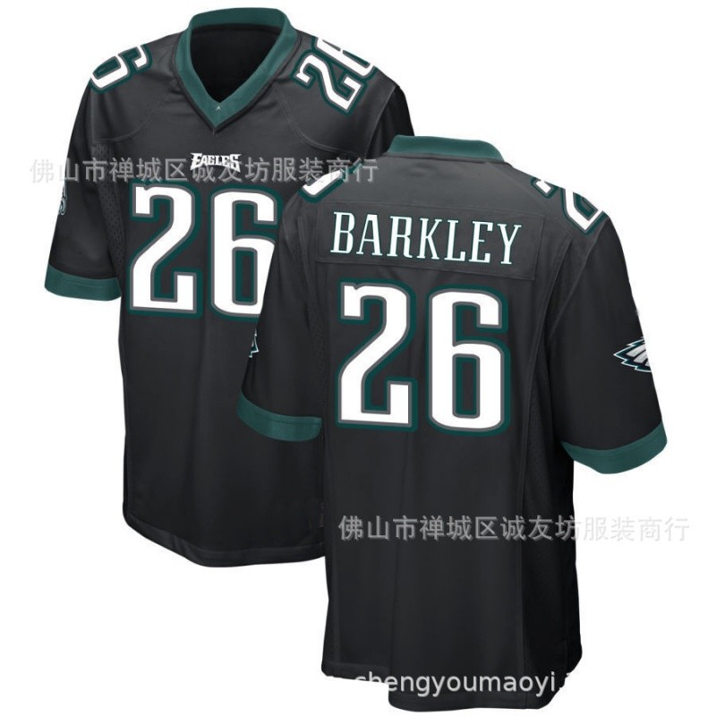 Hàng có sẵn Vận chuyển nhanhNfl Rugby Jersey Eagles 26 White Eagles saquon barkley Jersey VHFX