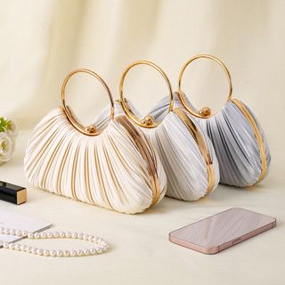 Mới Xếp Ly Tối Nữ Người Nổi Tiếng Thanh Lịch Tiệc Ly Hợp Túi Quà Tặng Cá Tính Thanh Lịch Đơn Giản Phù Hợp Với Khí Quyển Cá Tính Nhẫn Túi Xách