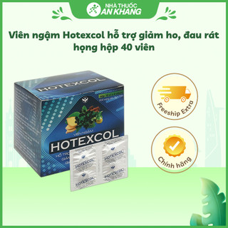  Viên ngậm Hotexcol hỗ trợ giảm ho đau rát họng hộp 40 viên 