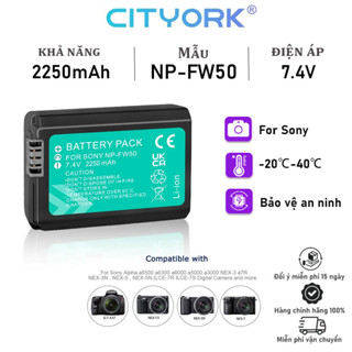 Pin máy ảnh CITYORK NP-FW50 cho sony A6000 A6300 A6500 A6400 A7II A7 A7S A7SII A7R A7RII A5100