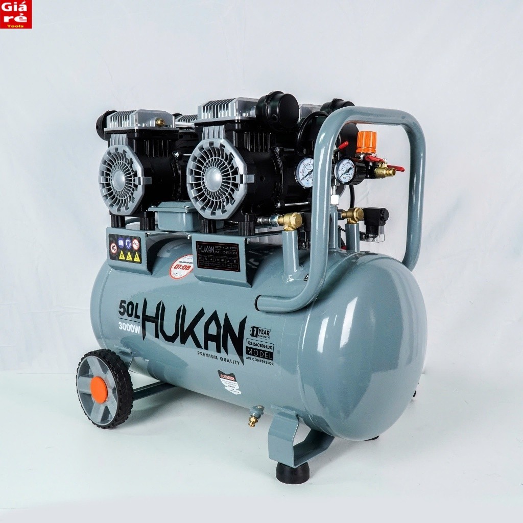 Máy nén khí không dầu HUKAN G2-2AC50L-LUX, 4HP, 3000w, 50L SHOP TOOLS GIÁ RẼ