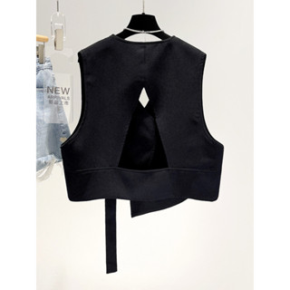  Áo gi lê mẫu mỏng Jiashucheng Áo gi lê không tay mẫu ngắn phong cách Hàn Quốc mùa xuân áo khoác áo mặc ngoài rộng rãi mùa hè trang phục nữ 