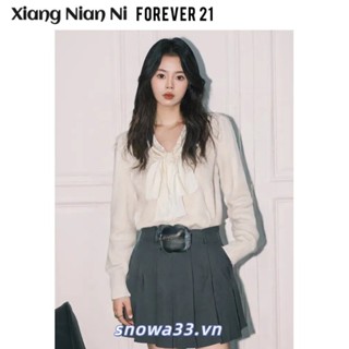 Xiang Nian Ni Nữ Nơ Băng Đan Mới Phong Cách Hàn Quốc Thanh Lịch Slim Fit Giảm Béo Đa Năng Cardigan Top