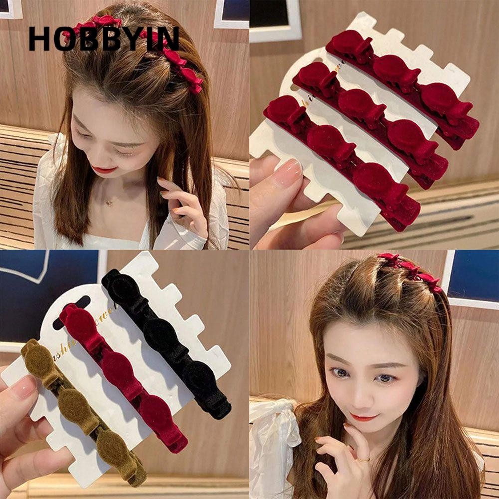 HOBBYIN Kẹp Tóc Mái Đôi Tạo Kiểu Tóc Thời Trang