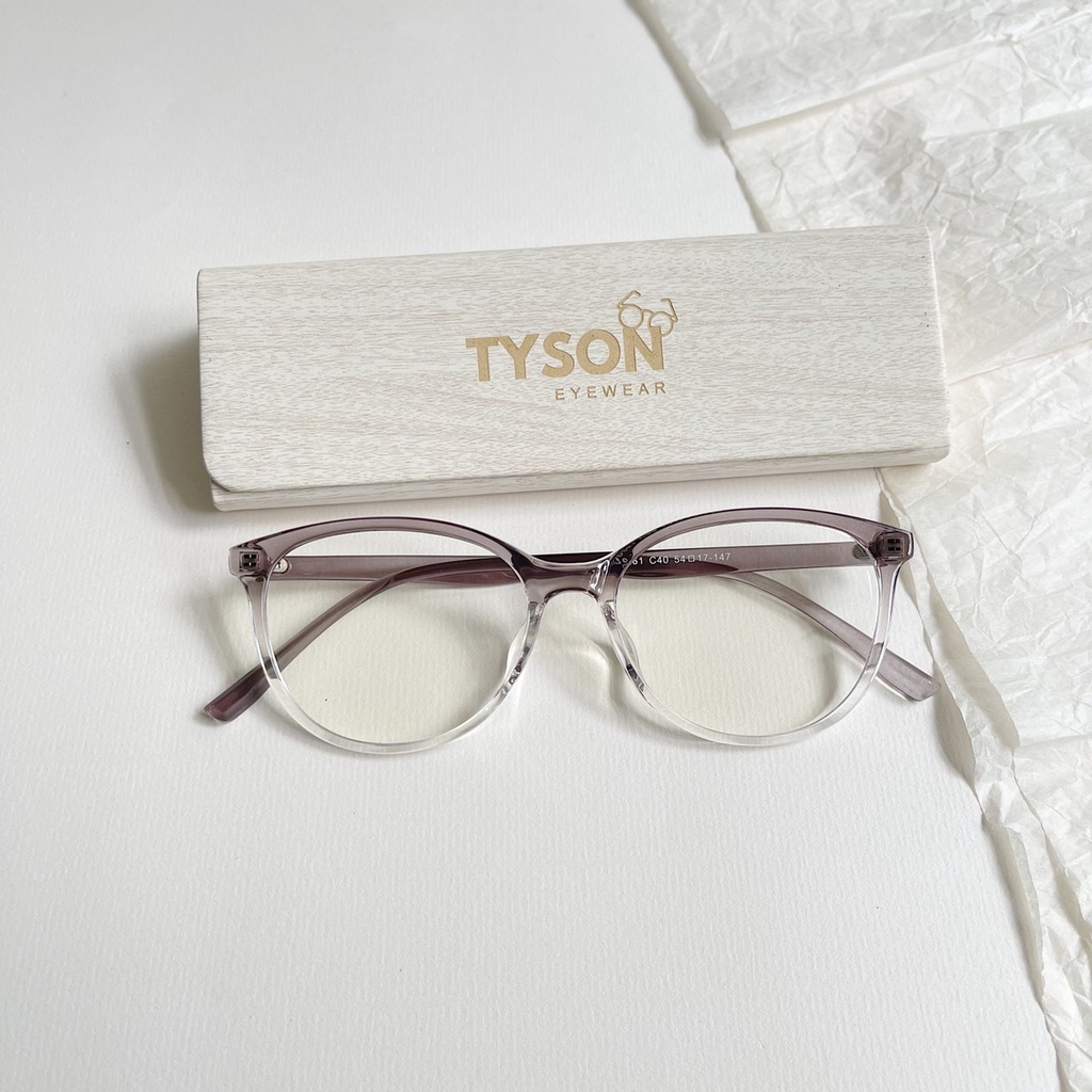 Gọng kính mắt mèo TYSON gọng kính kính mắt thời trang nam nữ lắp cận tặng hộp khăn 30261