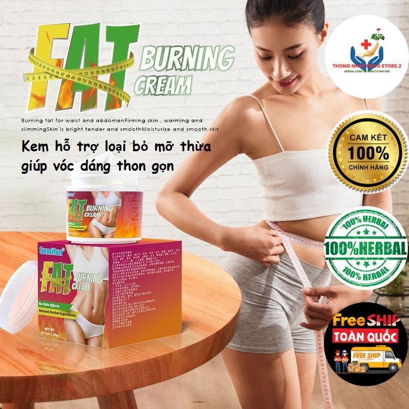 Kem Bôi Tan Mỡ Bụng, Tan Mỡ Bắp Tay, Tan Mỡ Đùi, Thành phần thiên nhiên Herbal Cream