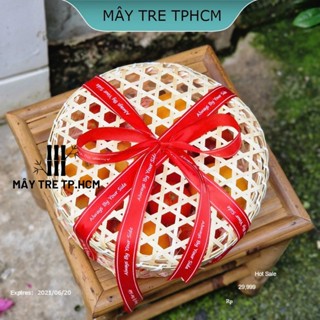 Hộp quà tặng mây tre, hộp quà đa năng đựng trái cây bánh kẹo ngày tết, setup giỏ quà tặng người thân