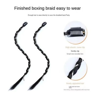 Phụ kiện tóc fake bện Y2K chất ngầu - Bím tóc giả đính kèm kẹp, tết boxing, tết sườn, tóc dreadlock cho nàng cá tính