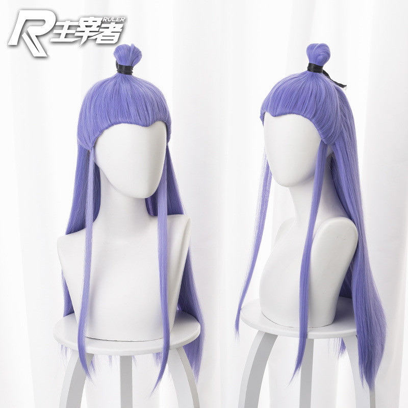 Lord Nezha 's Demon Boy Ao Bing Hair Bun Dài Thẳng cos Tóc Giả 495A