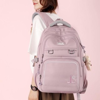 Ba lô phong cách Hàn Quốc rộng rãi & nhẹ - Màu trơn tối giản, Túi học sinh thông thường để dễ dàng mang theo