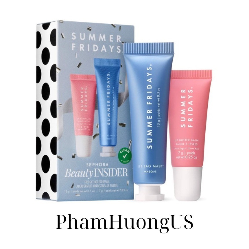 Summer Fridays set Son dưỡng + Mặt nạ