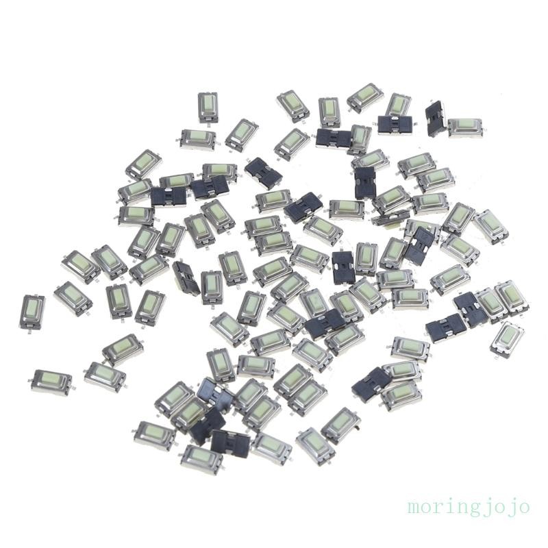 JOJO 100 Chiếc 3x6x2 5 Mm Tạm Thời Tact SMD SMT Nút Nhấn Micro Switch 2 Pin
