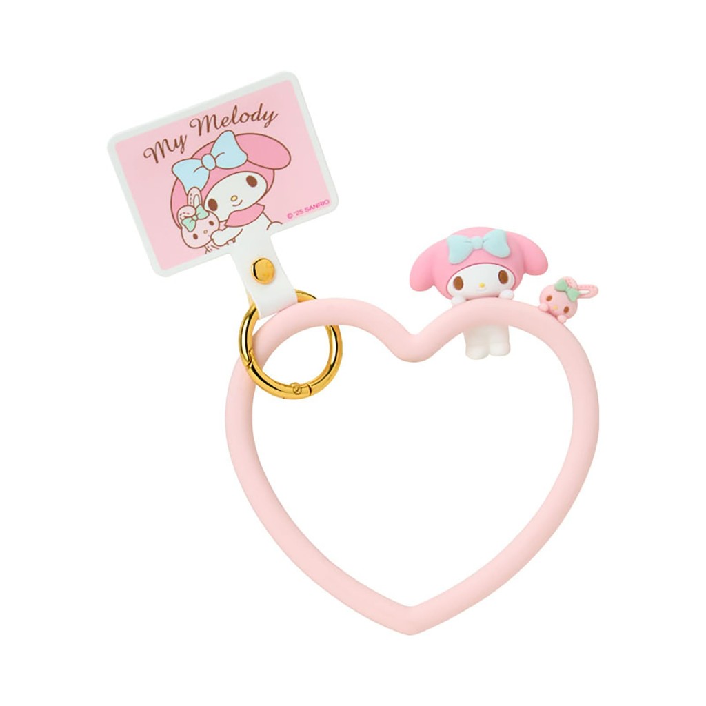 My Melody Phone Finger Ring Strap Sanrio Kawaii Mobile Holder Lanyard