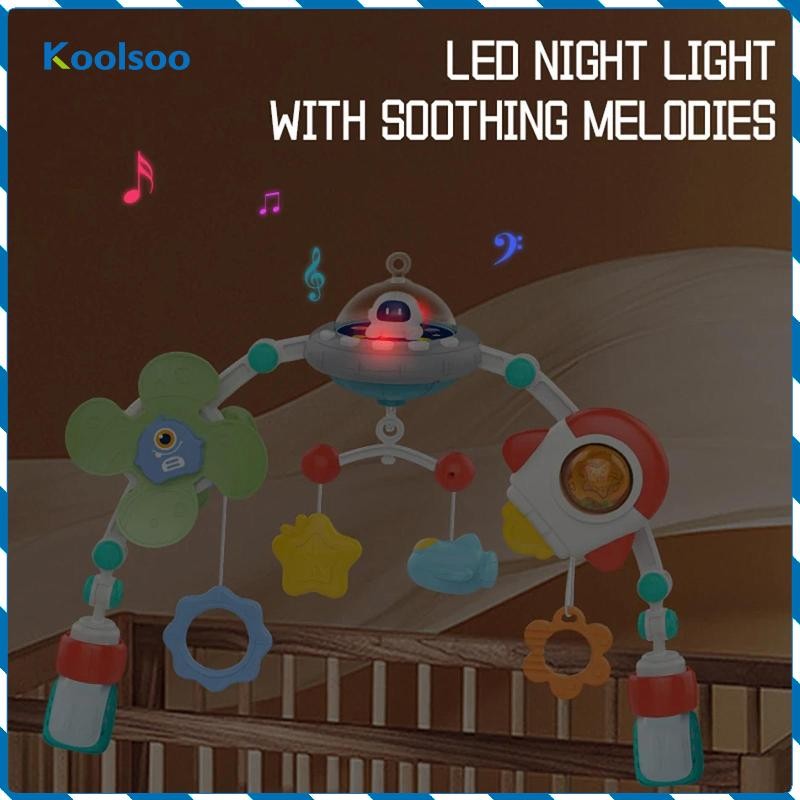 Koolsoo Vòm Cũi Đồ Chơi Pram Cũi Với Lục Lạc Đồ Chơi Âm Nhạc Trẻ Sơ Sinh Ghế Đồ Chơi Sơ Sinh Chơi Vò