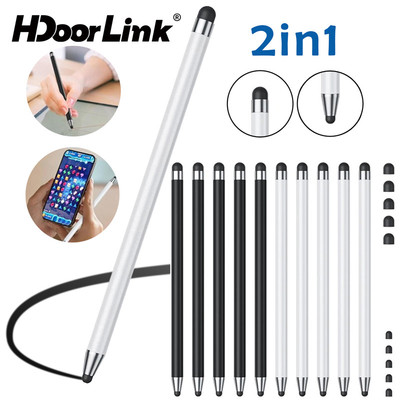 Bút cảm ứng đa năng HdoorLink 2in1 Bút chì màn hình cảm ứng đầu silicon kép