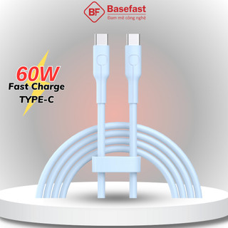 Dây sạc nhanh Type C 60W Basefast cáp sạc cao su non siêu bền cho Samsung Xiiaomi máy tính bảng