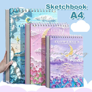 Sổ Tay Vẽ Phác Thảo Khổ A4 Sổ Vẽ Chì , Vẽ Màu Nước 90Trang Giấy Siêu Dày Dặn
