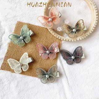 Elegance thêu tinh tế bướm kẹp tóc phụ kiện tóc mũ đội đầu nữ