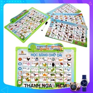 BẢNG CHỮ CÁI SONG NGỮ (gồm 5 tờ rời có 11 chủ đề cho bé) 1017