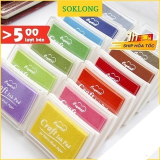 Hộp mực con dấu nhiều màu sắc tươi tắn không phai D05