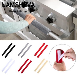NAMSHEVA 2 Vỏ Bọc Bảo Vệ Tay Nắm Cửa Tủ Lạnh/Tủ Lạnh Vải Nhung Mềm Chống Tĩnh Điện