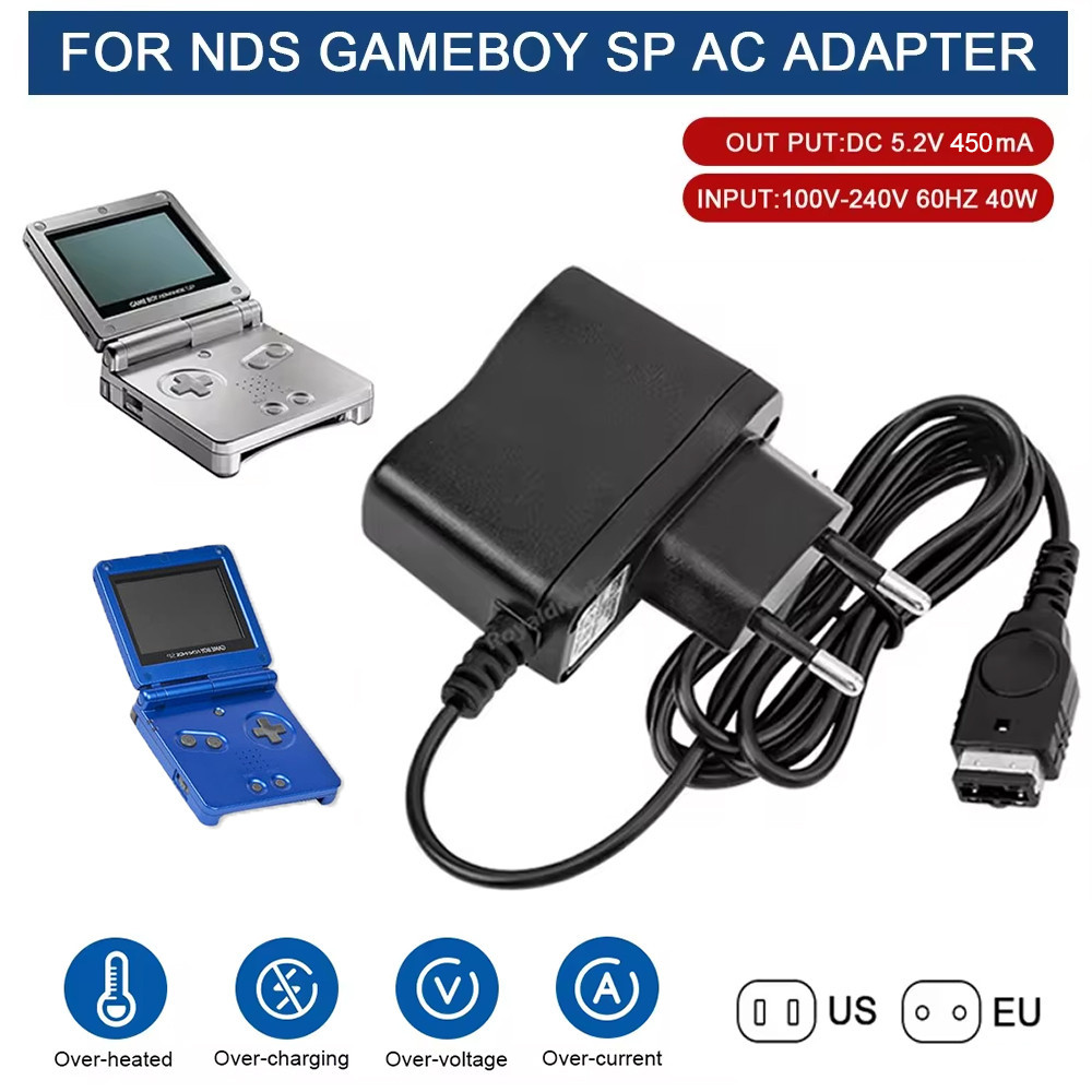 Ac Sạc Adapter Cho Nintendo DS NDS GBA SP Gameboy Advance SP Nguồn Điện Cáp Sạc EU US Cắm Cho Ninten