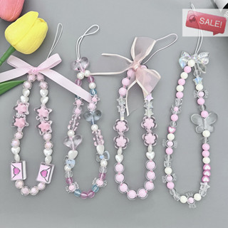 At 1 Sáng Tạo Pha Lê Nơ Ngọc Trai Đính Hạt Dây Đeo Điện Thoại Di Động Cho Nữ Ốp Lưng Điện Thoại Móc Chìa Khóa Túi Mặt Dây Chuyền Trang Trí Phụ Kiện A