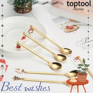 Toptool Muỗng Cà Phê Trang Trí Nhà Quà Tặng Giáng Sinh Bộ Đồ Ăn Giáng Sinh