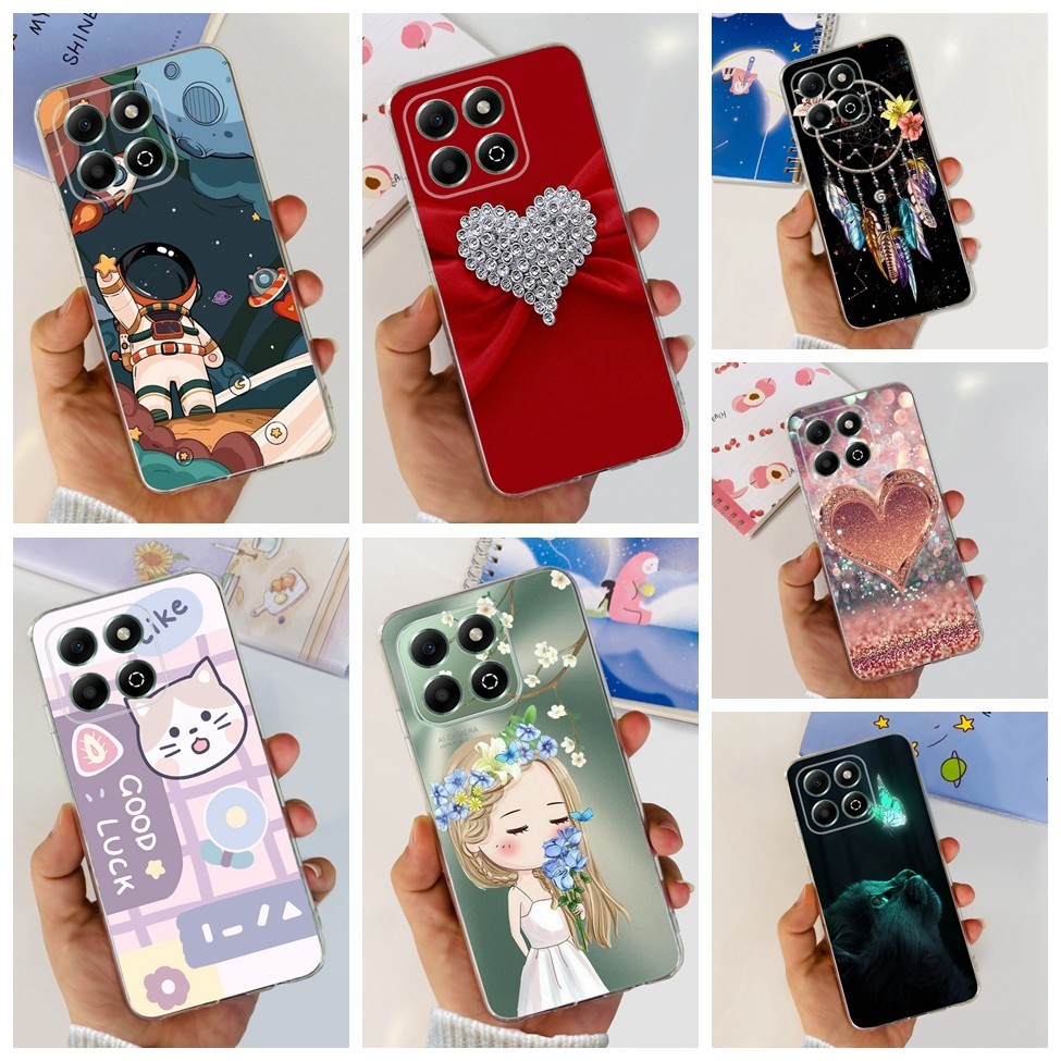 Ốp lưng Honor X6b JDY-LX1 Trong suốt sang trọng dễ thương ngộ nghĩnh TPU mềm Vỏ điện thoại Honor X6b