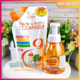 Nước Rửa Bình Sữa Wesser Chai/Gói 500ml - nước rửa trái cây rau quả Hàn Quốc
