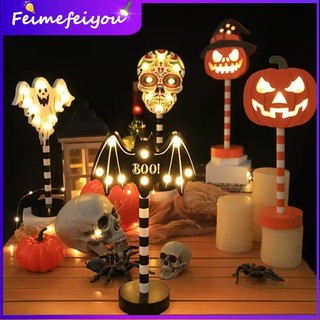 Halloween Đèn Ngủ LED Chống Thấm Nước Pin Bí Ngô Ma Ambiance Ánh Sáng Sân Vườn Ngoài Trời Phòng Ngủ Lễ Hội Trang Trí Tiệc Chống Đỡ