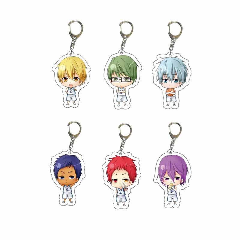 Kuroko Bóng Rổ Hoạt Hình Nhật Bản Móc Chìa Khóa Kuroko Tetsuya Kagami Taiga Hyuga Junpei Túi Acrylic
