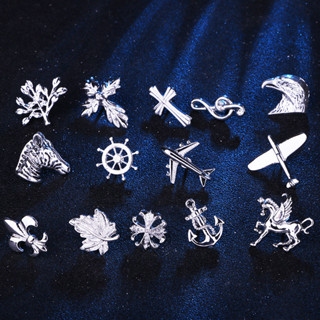  1 Chiếc Mini Cổ Điển Nam Nữ Thổ Cẩm Phù Hợp Với Áo Khoác Cổ Nút Động Vật Pin Lá Phong Máy Bay Tạo Kiểu Huy Hiệu 