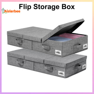 Hộp Bảo Quản Aislerbee Tiết Kiệm Không Gian Chống Bụi Chống Nhăn Có Thể Gập Lại Có Nắp Quần Áo Giày Chăn Dưới Giường Hộp Đựng Đồ Phòng Ngủ Cung Cấp