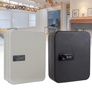 Goupdo 20 Vị Trí Kết Hợp Hộp Khóa Kim Loại Có Thể Khóa Mật Khẩu Treo Tường Văn Phòng Xe Chìa Khóa