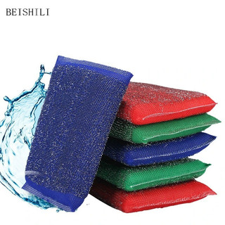 2 Chiếc Rửa Chén Dây Thép Không Gỉ Vải Xốp Chà Khử Nhiễm Dụng Cụ Gia Đình