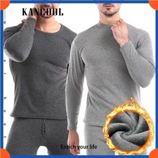 KANCOOL  Mùa Đông Sang Trọng Và Dày Nam Giữ Nhiệt Bộ Quần Lót Nam Mỏng Màu Trơn Plus Nhung Dày Đáy Áo Sơ Mi Lớn-Size Ấm Áp Đồ Lót Phù Hợp Với -Udn