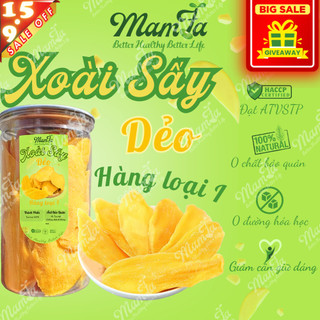 Xoài sấy dẻo loại 1 Mamfa ngọt thanh tự nhiên không xơ chất bảo quản đồ ăn vặt healthy giảm cân keto