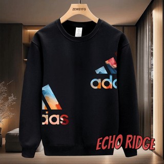 Áo len nam Echo Ridge thời trang đơn giản in hình dáng rộng cổ tròn dài tay