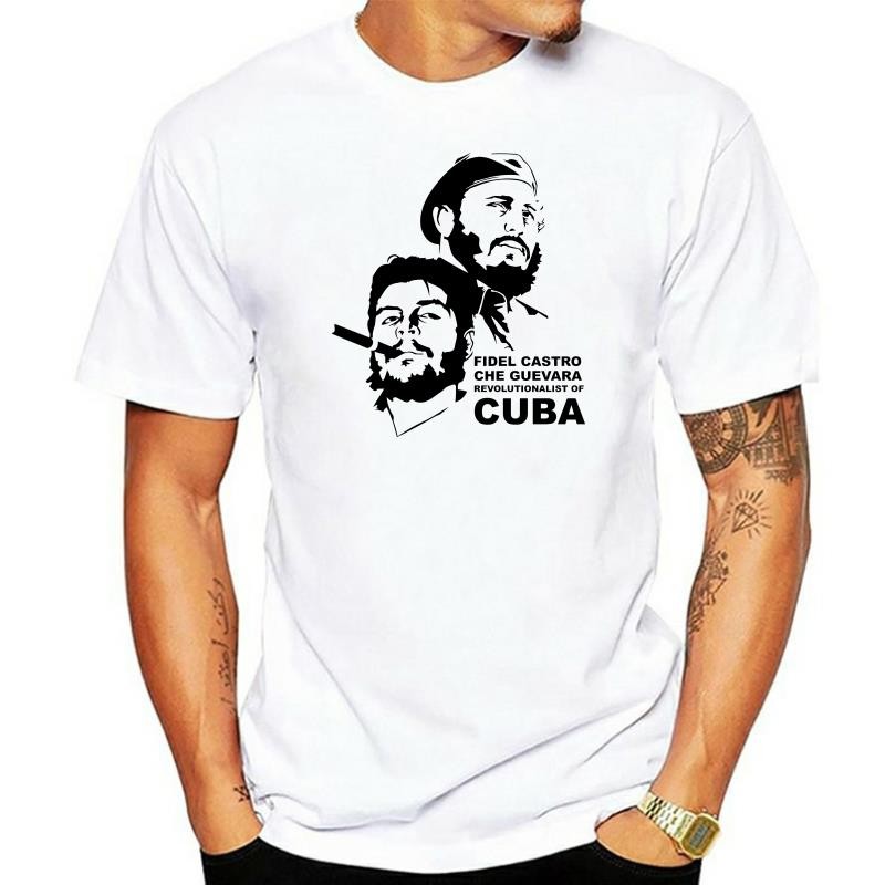 Fidel Castro Che Guevara Nhà Cách Mạng Cuba In Hình Áo nam Tay Ngắn Áo Thun