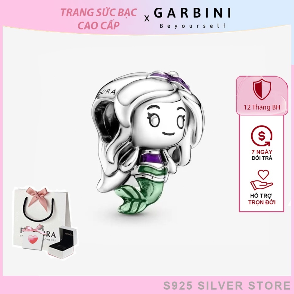 Charm bạc S925 Padora Disney The Little Mermaid Ariel-1422 Disney