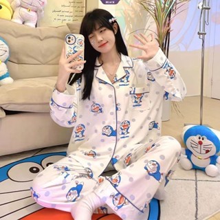  Ins Wind Nhật Bản Bộ Đồ Ngủ Doremon Nữ Xuân Thu Hoạt Hình Mới Ngọt Ngào Dễ Thương Học Sinh Dài Tay Quần Áo Gia Đình  BL  